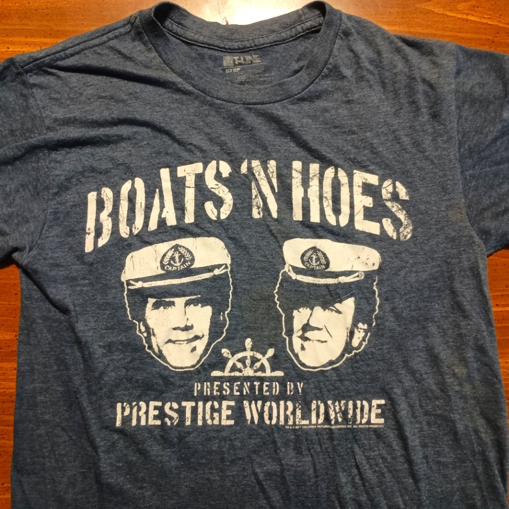 STEPBROTHERS T-SHIRT - Small // Boats n Hoes Funny Graphic Tee Shirt Movie Quote